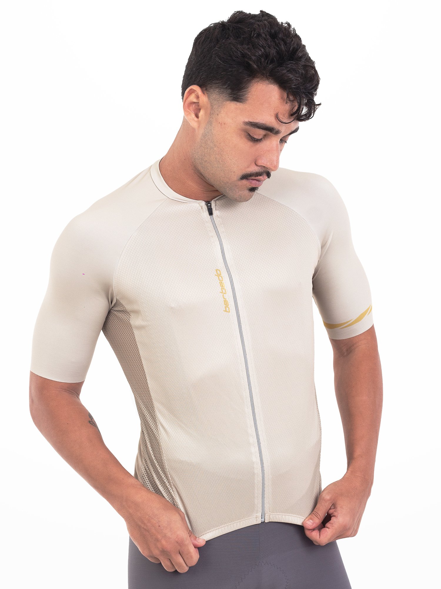 トップス erikokatori pomor velor zip shirt Camisa de CIclismo Barbedo Breezy Dourada