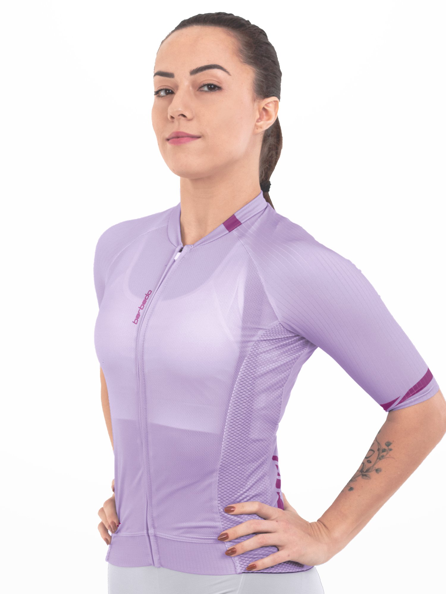 Camisa de Ciclismo Feminina Barbedo Race Breezy Roxa
